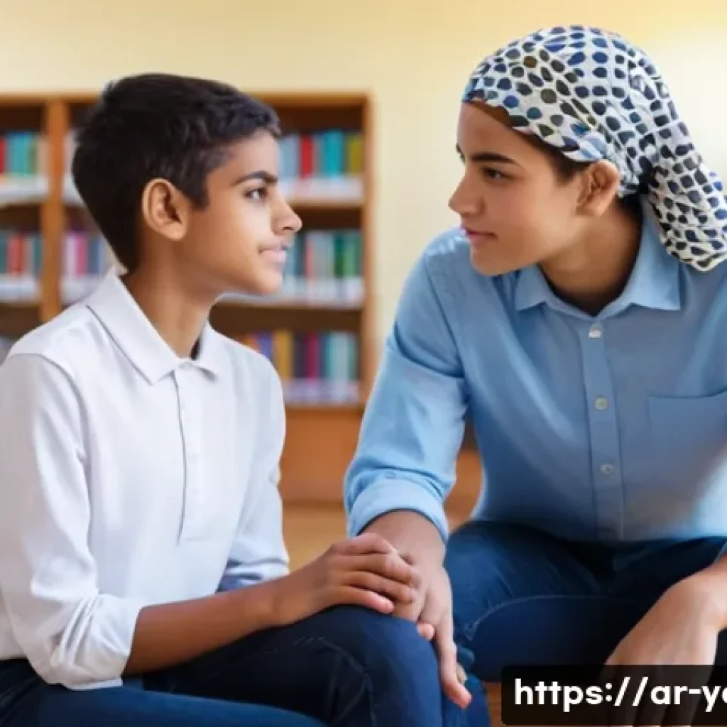 청소년지도사 자격증과 학력 조건 분석 - **Prompt:** A warm and inviting scene depicting a compassionate female youth counselor, dressed in m...