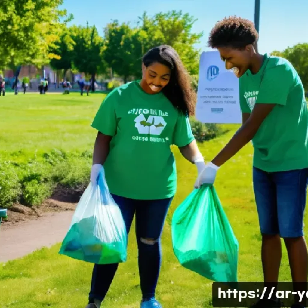 청소년지도사와 비영리단체 협력 사례 - **Prompt: Youth Leaders in Action for Community Clean-up**
    "A vibrant group of diverse young adu...