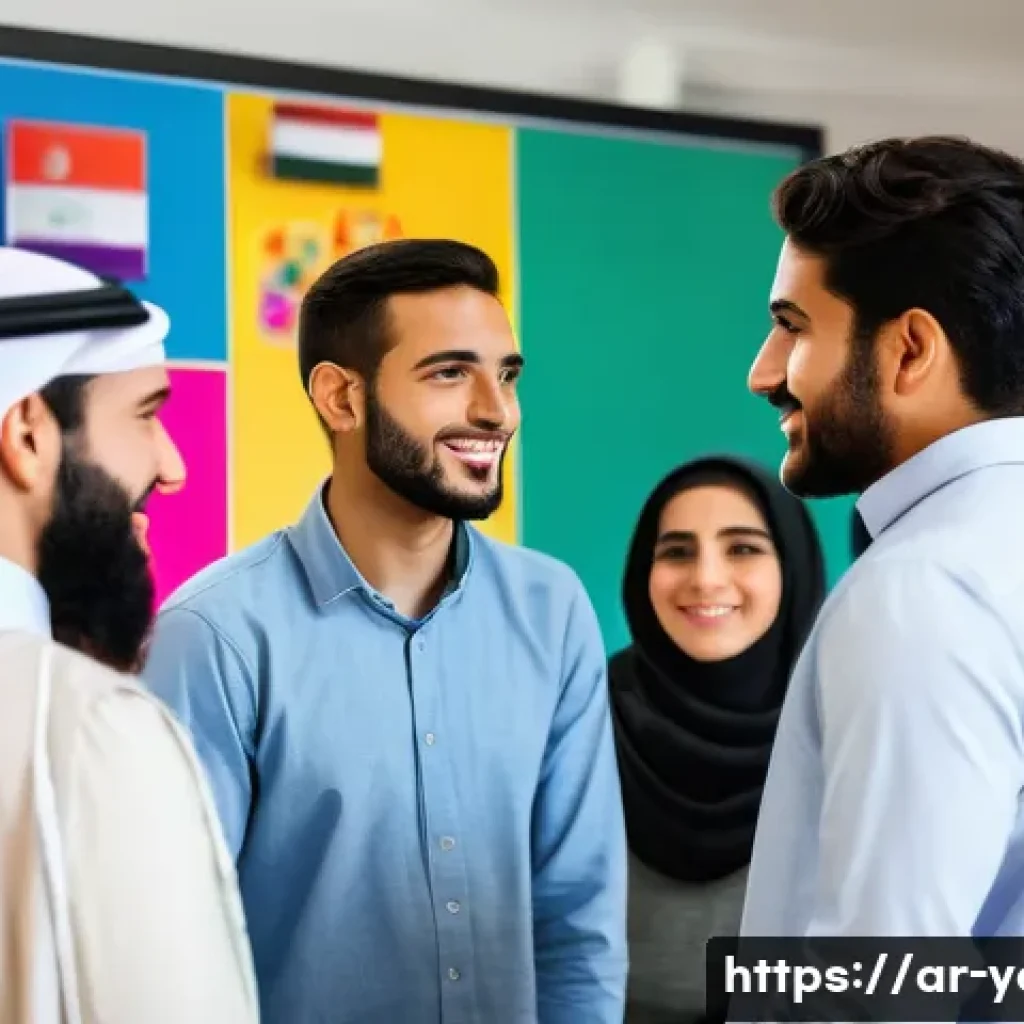 청소년지도사 자격증으로 가능한 부업 - A professional community youth mentoring workshop scene in a modern Arab cultural setting, featuring...