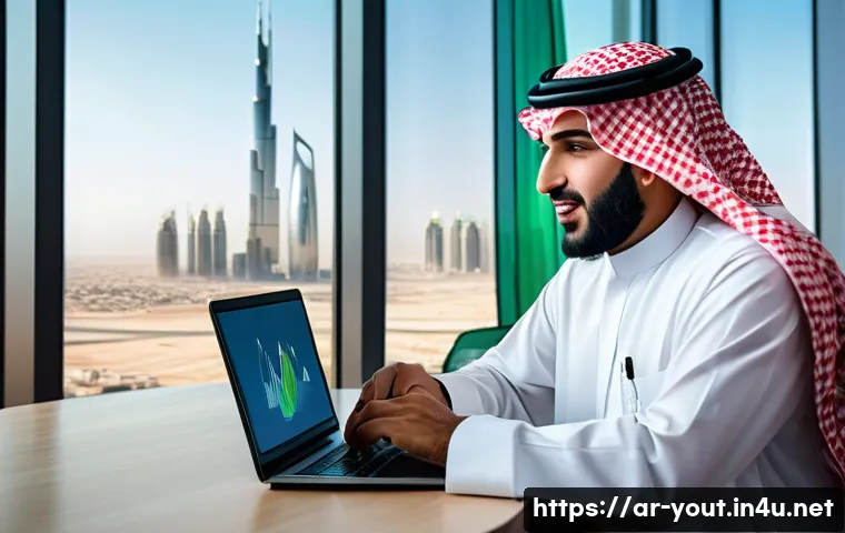 청소년지도사 연봉 협상 전략 - A professional Arab man in traditional Saudi attire (thobe and shemagh) confidently negotiating a sa...