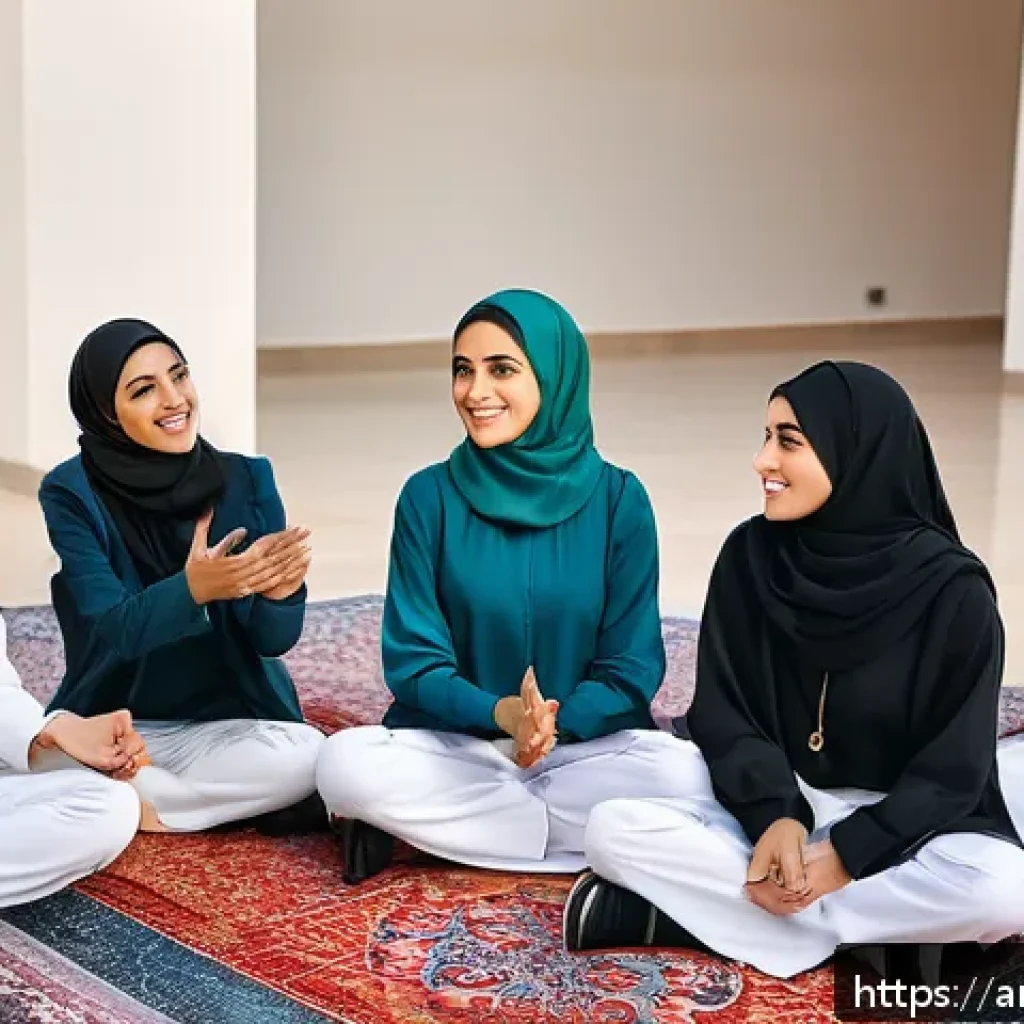 청소년지도사로서의 공모전 참여 경험 - A diverse group of young Arab men and women engaged in an interactive communication workshop in a mo...